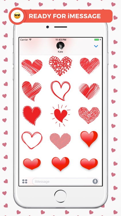 Hearts Stickers for iMessage