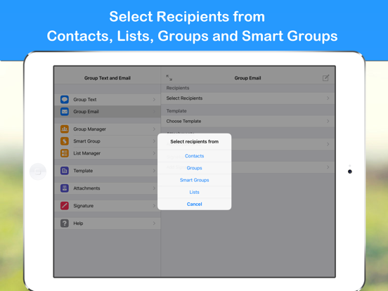 Group Text and Email Pro Screenshots