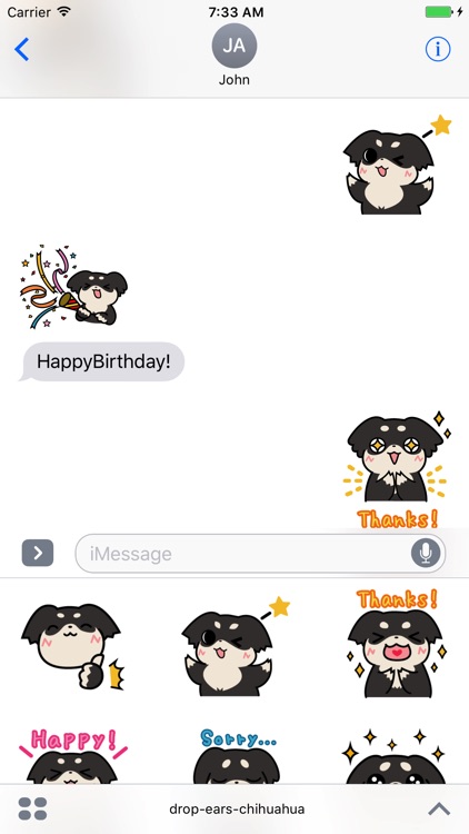 ーたれ耳チワワーiMessage用ステッカー(スタンプ) screenshot-3