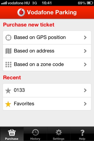 Vodafone - Mobil parkolás screenshot 4
