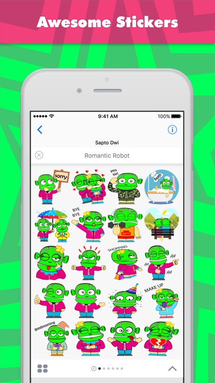 Romantic Robot stickers by Pendar