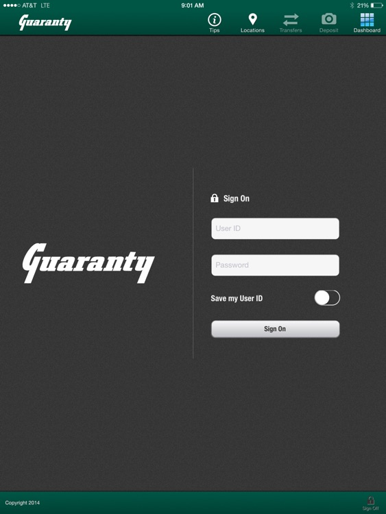 Guaranty Bank & Trust iPad Version