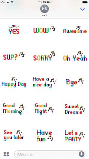 Lovely Colorful Glass Sensitive Word Stickers(圖5)-速報App