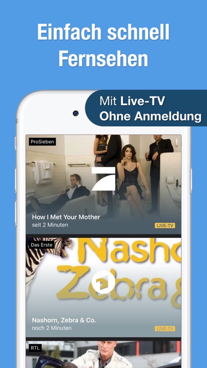 TV-App Live-Fernsehen Programm & Livestream TV.de