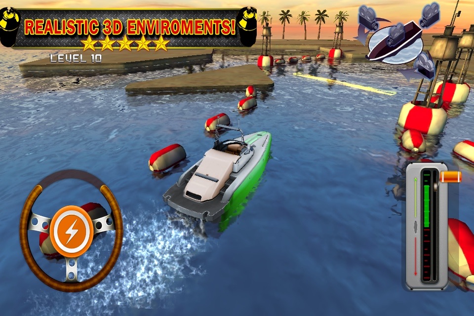 Ace 3D Boat Parking Speedboat Driving Simulator screenshot 2