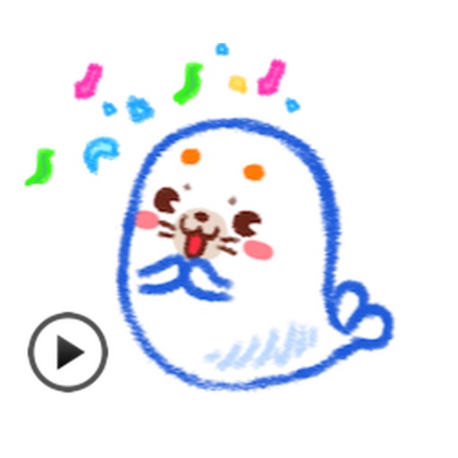 Happy Seal in Summer Animated Stickers Icon