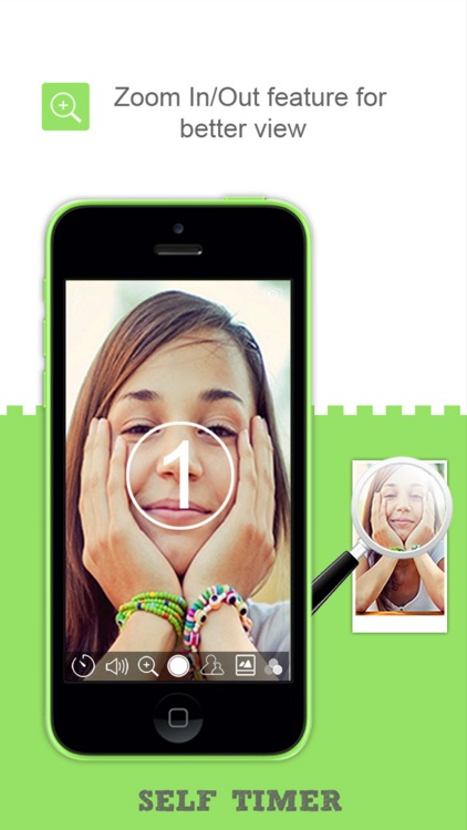 self timer auto Camera with zoom, speech & fx