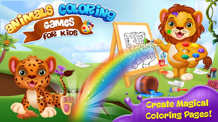 Animals Coloring Page Game - Jungle Dairy screenshot-4