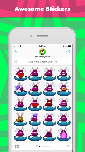 Cute Ninja Rabbit  (Animated) stickers by CandyA$$(圖1)-速報App