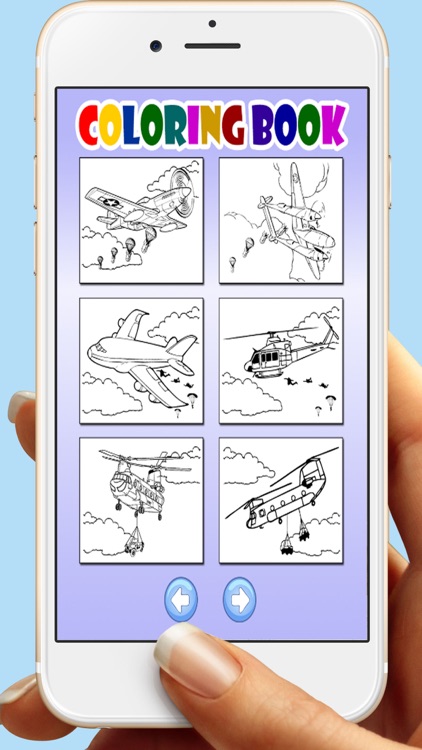 Airplanes Coloring Book Games For Kids