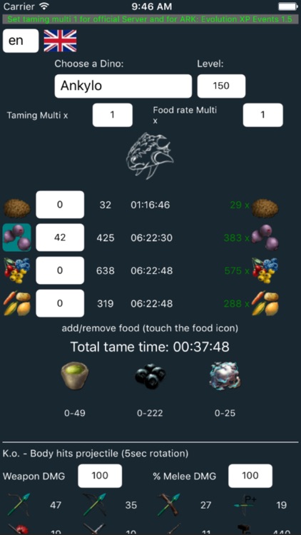 taming calculator ark survival evolved