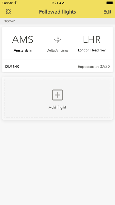 Schiphol - Realtime flight information screenshot 2