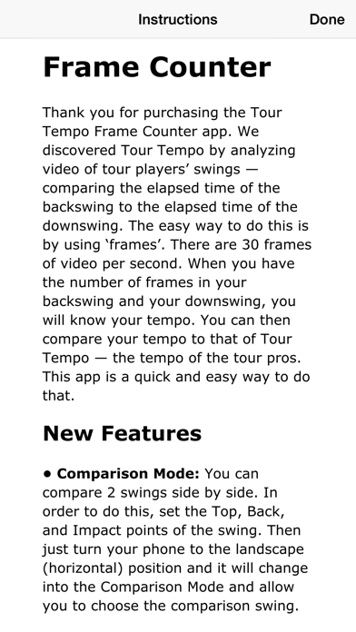 Tour Tempo Frame Counter - Golf Swing Video Analysis - Analyze, Compare & Share Screenshot 4