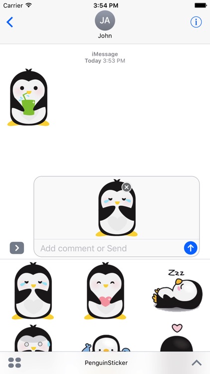 Penguin Love Sticker