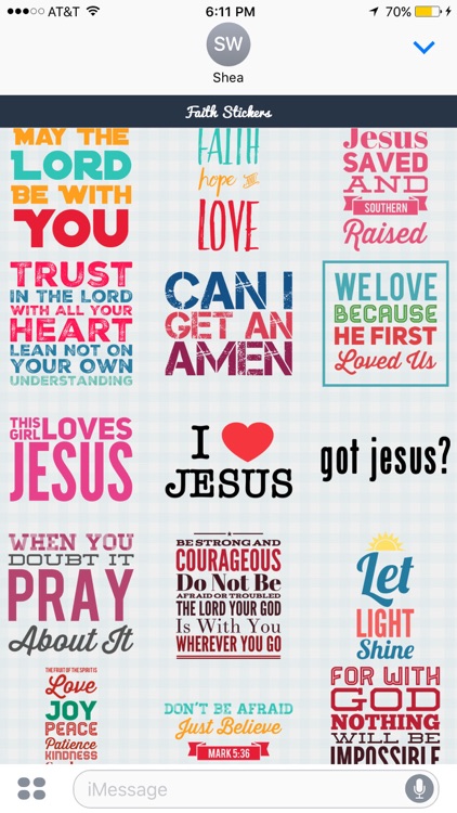 Faith and Christian Sticker Pack for iMessage