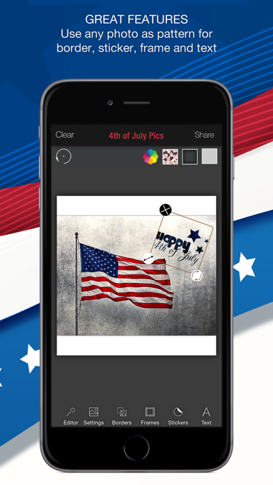 4th of July Pics – Patriotic pic stickers America Screenshot on iOS