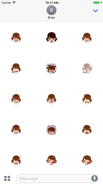 Animate Girl Stickers