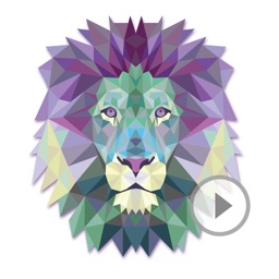 Animated Triangle Animal Stickers