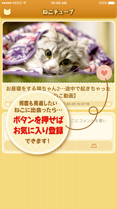 ねこチューブ 〜YouTubeのネコ動画だけ観られるアプリ〜 screenshot 3