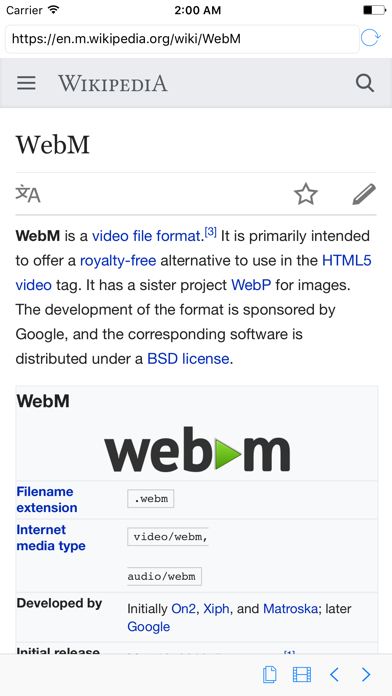 Webm Browser Lite Screenshot on iOS