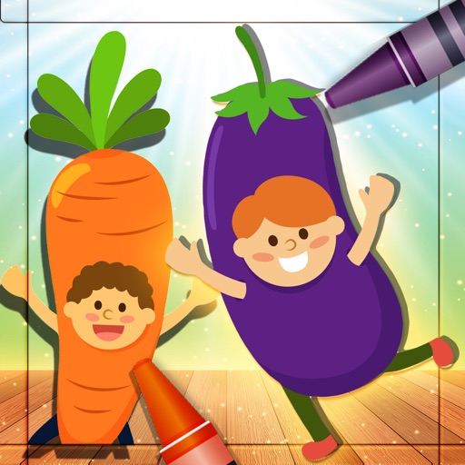 Vegetable Coloring & Vocab - Fun finger painting iOS App