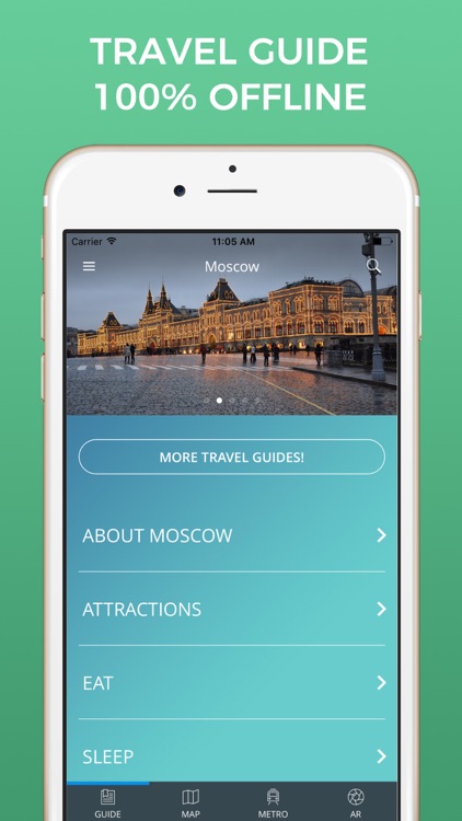 Moscow Travel Guide with Offline Street Map