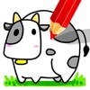 Little Cows Learning And Coloring Pages Games