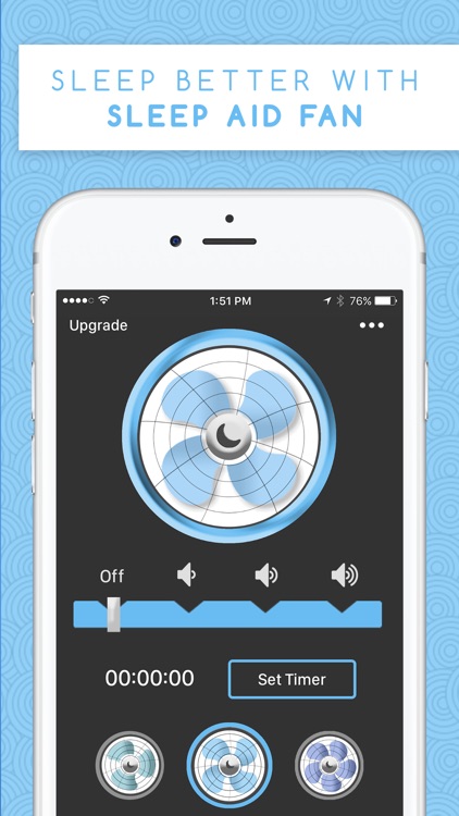 Sleep Aid Fan - White Noise Background Fan Sounds