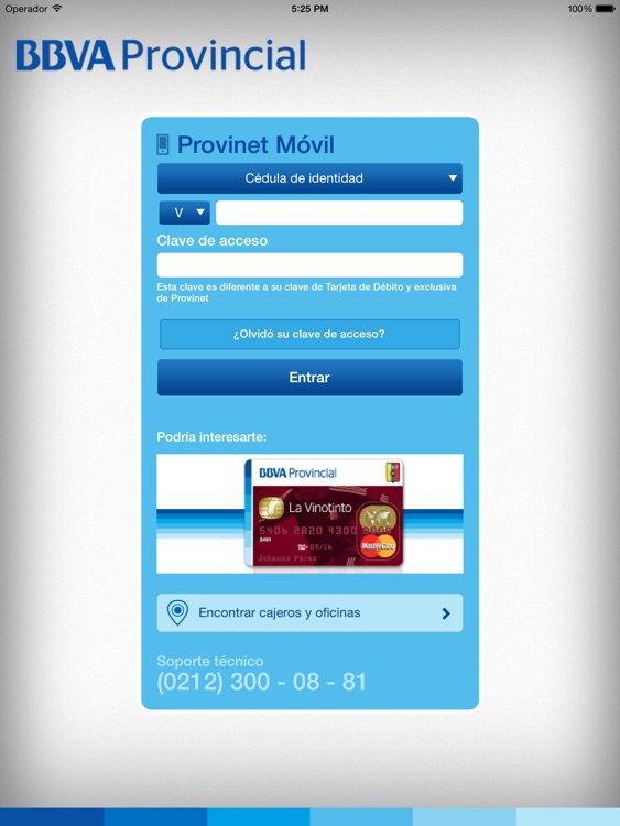 BBVA Provinet Móvil | Venezuela para iPad