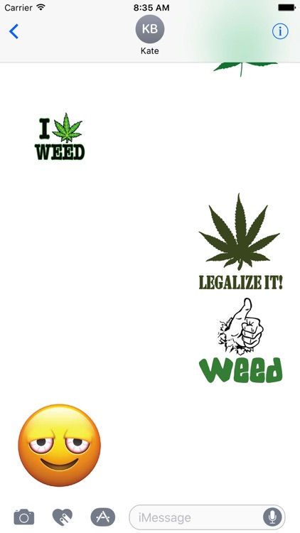 Marijuana Weed Emoji Sticker Pack