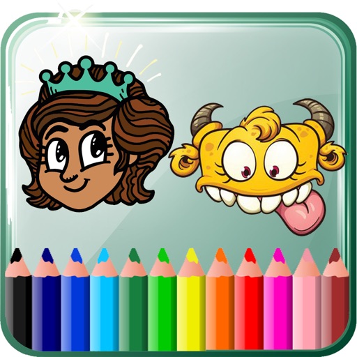 Draw Games Beauty And Monster Coloring Book