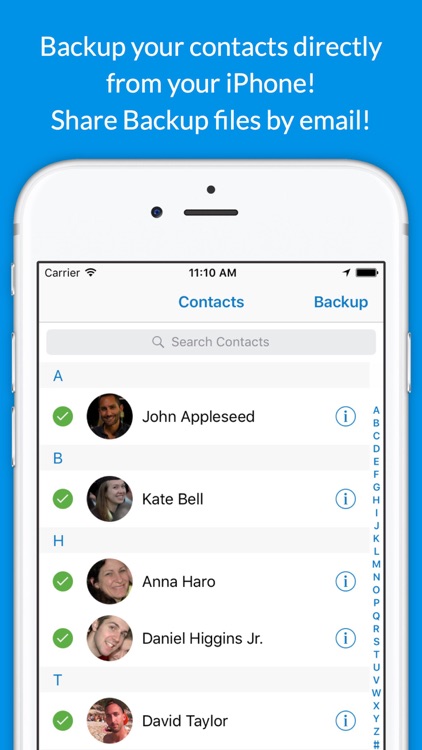 Backup Contacts Fast