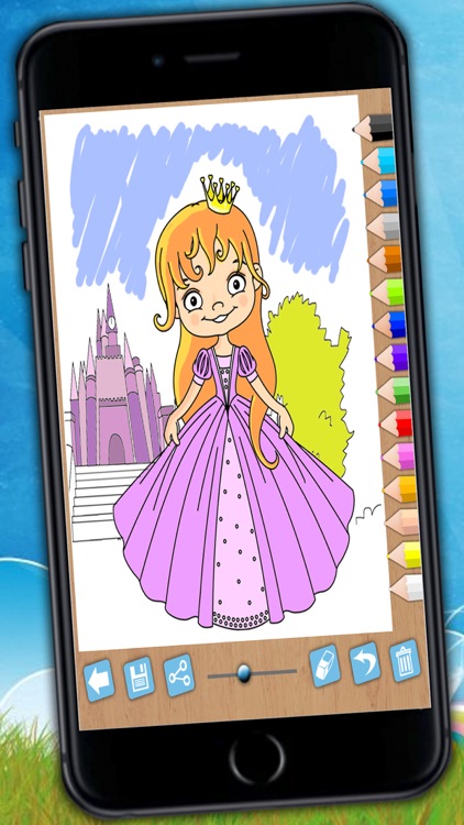 Paint and color princesses - Educational game