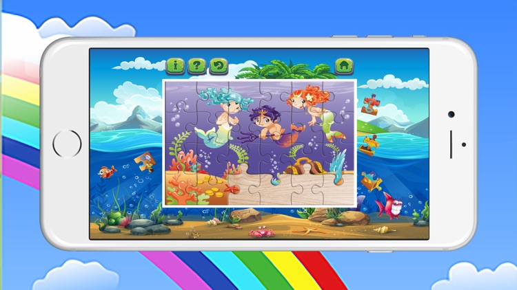 Funny Cartoon Mermaids Jigsaw Puzzles Games Box screenshot-4