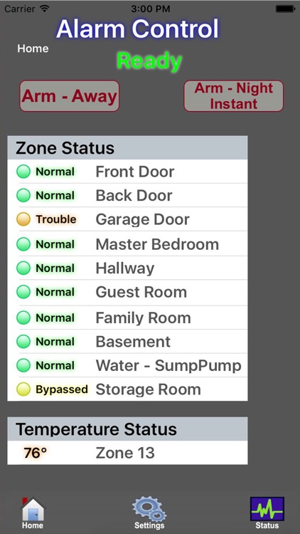 eAlarm - Elk Control Panel