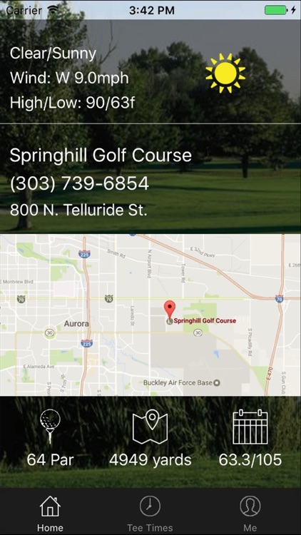 Springhill Golf Tee Times