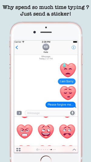 Romantic Heart Stickers For iMessage(圖5)-速報App