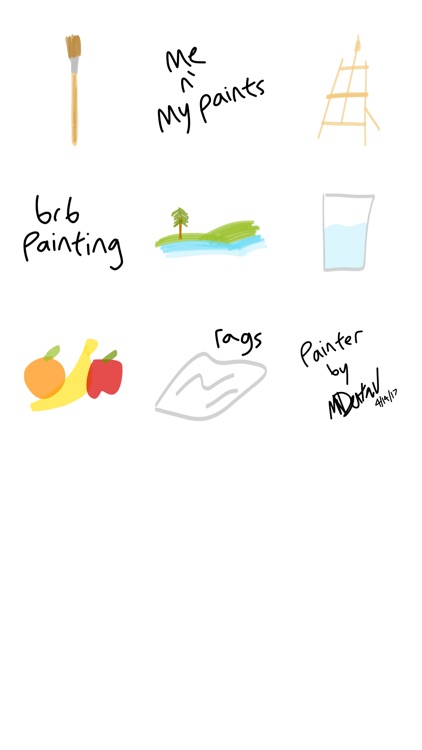 Painter artist sticker - art stickers for iMessage