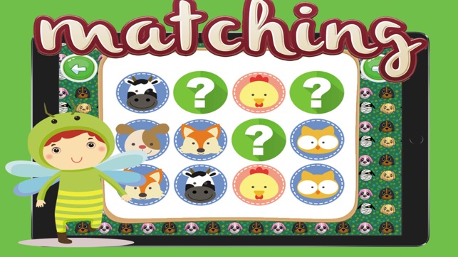 Animals Face Cards Matching Easy Fun Games(圖4)-速報App