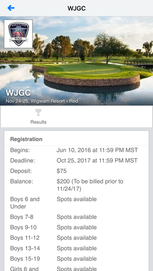 World Junior Golf Championships(圖2)-速報App