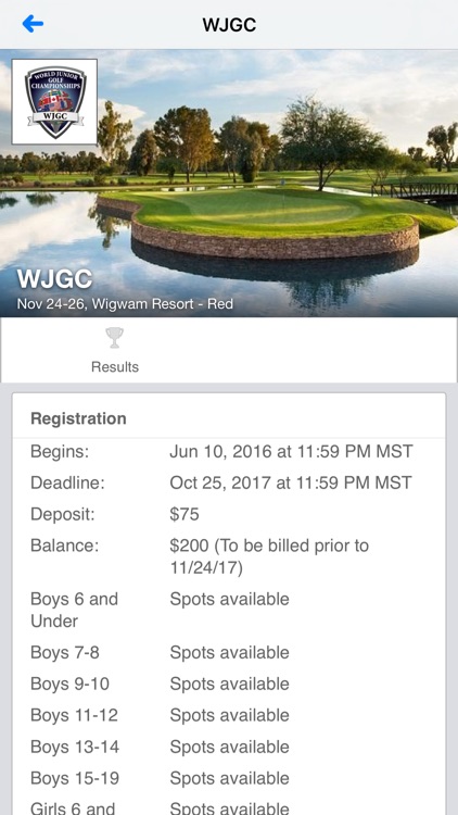 World Junior Golf Championships