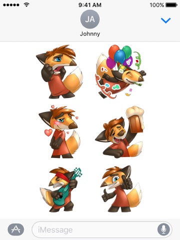 Digger the Fox Stickers for iMessage screenshot 3