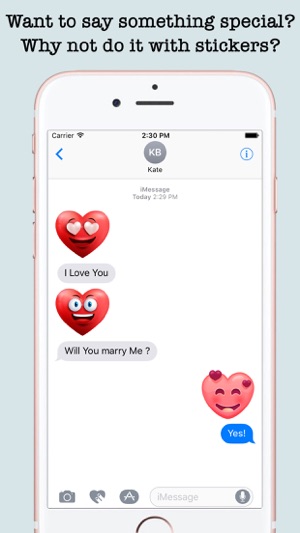 Romantic Heart Stickers For iMessage(圖2)-速報App