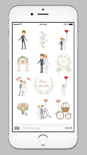 Bride and Groom Wedding Sticker Pack(圖5)-速報App