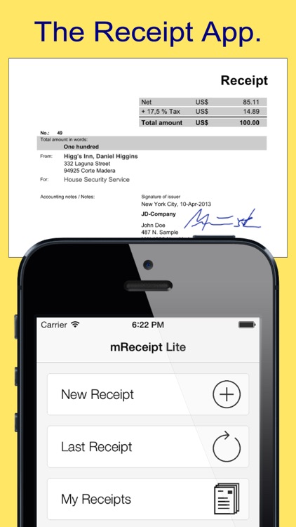 mReceipt Lite - The Receipt App