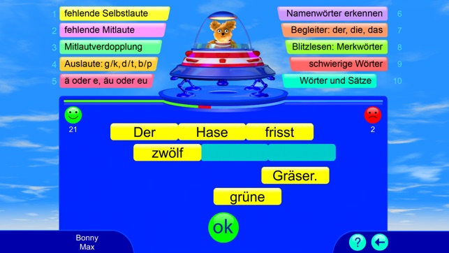 Writing German Words With Fragenbar On The App Store