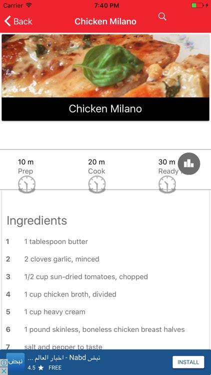 Food Chef Recipes - Nutrition info calories count screenshot-3