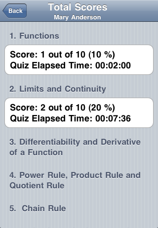 Calculus 1 Quizzer screenshot 4