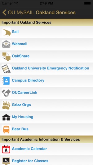 OU MySAIL - Oakland University(圖3)-速報App