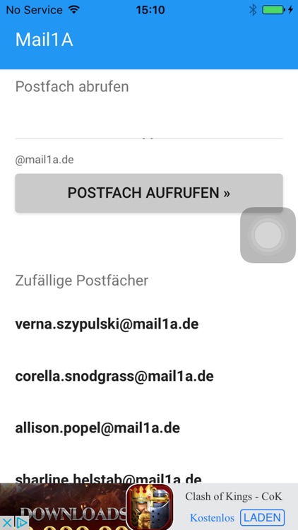 Mail1A Wegwerf Mail